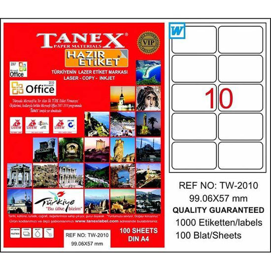Tanex TW-2010 Laser Etiket 99.06x57mm. ürün görseli