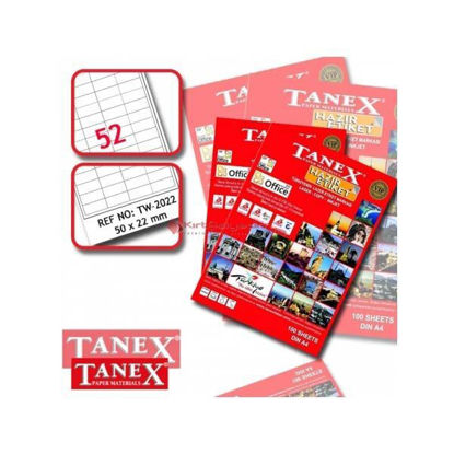 Resim Tanex TW-2022 Laser Etiket 50x22mm