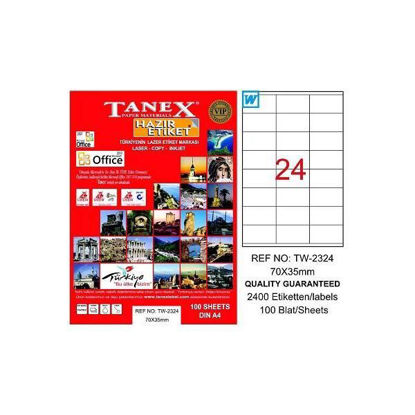Resim Tanex TW-2024 Laser Etiket 64x34mm