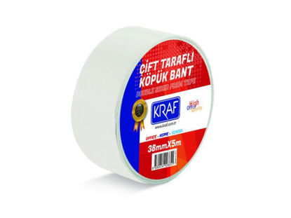 Resim Kraf 5038G Çift Taraflı Köpük Bant 38mm x 5mt.