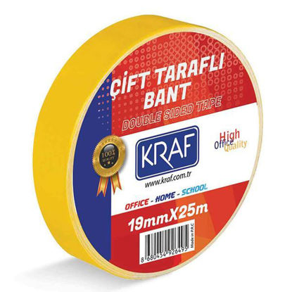 Resim Kraf 2519G Çift Taraflı Bant 19mm x 25mt.