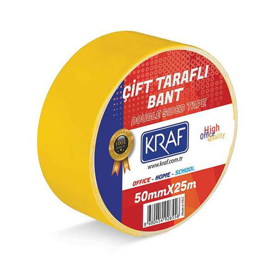 Kraf 2550G Çift Taraflı Bant 50mm x 25mt.. ürün görseli