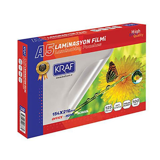 Kraf 2125 Laminasyon Filmi A5 Parlak 125 Mic.100'lü. ürün görseli