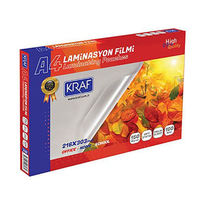 Resim Kraf 2129 Laminasyon Filmi Parlak A4 150 Mic.100'lü