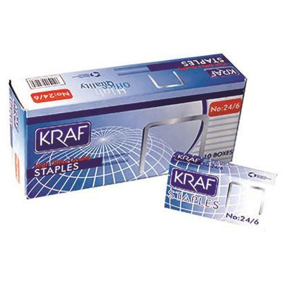 Resim Kraf 235G Zımba Teli 24/6 Beyaz 1000'li