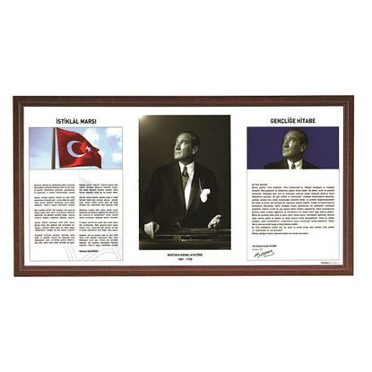 Resim İnter INT-750-5L Atatürk Köşesi Laminant Çerçeve 50x100 cm