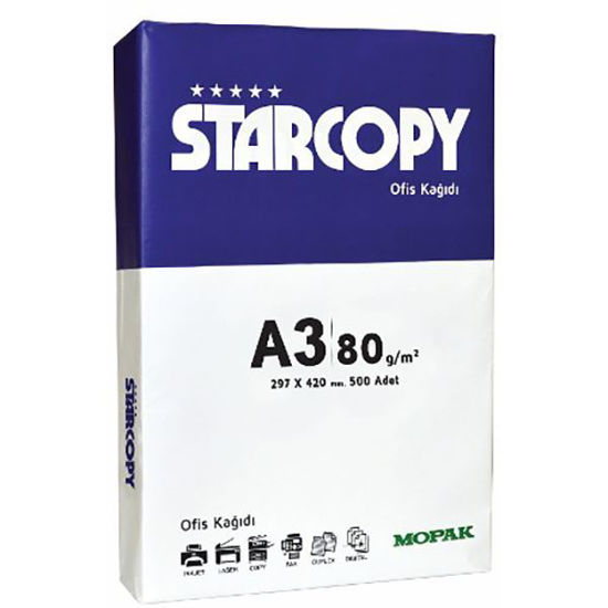Mopak Starcopy A3 Fotokopi Kağıdı 80gr.500'lü. ürün görseli