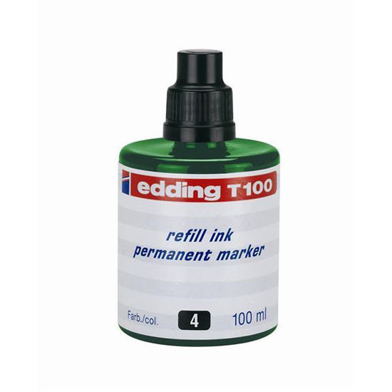 Edding T100 Permanent Markör Kalem Mürekkebi 100ml Yeşil. ürün görseli