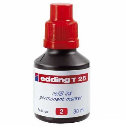 Resim Edding T25 Permanent Markör Kalem Mürekkebi 30ml Kırmızı