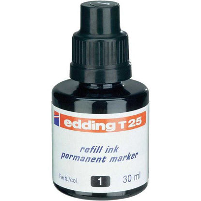 Resim Edding T25 Permanent Markör Kalem Mürekkebi 30ml Siyah