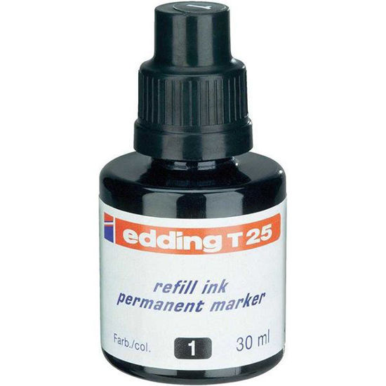 Edding T25 Permanent Markör Kalem Mürekkebi 30ml Siyah. ürün görseli