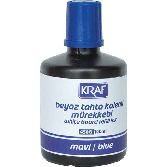 Kraf 450G Beyaz Tahta Kalemi Mürekkebi 100ml. Mavi. ürün görseli