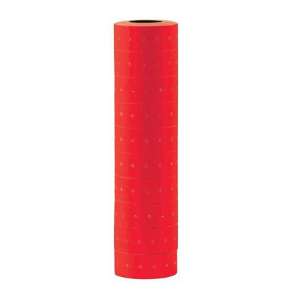 Resim Kraf Motex Etiket 12x21mm Fosforlu Kırmızı