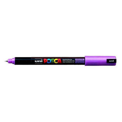 Resim Uni- Ball PC-1MR Posca Poster Marker 0.7mm Metalik Pembe