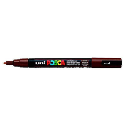 Resim Uni- Ball PC-3M Posca Poster Marker 0.9-1.3mm Kahverengi