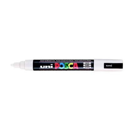 Resim Uni- Ball PC-5M Posca Poster Marker 1.8-2.5mm Beyaz