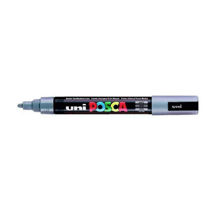 Resim Uni- Ball PC-5M Posca Poster Marker 1.8-2.5mm Gri