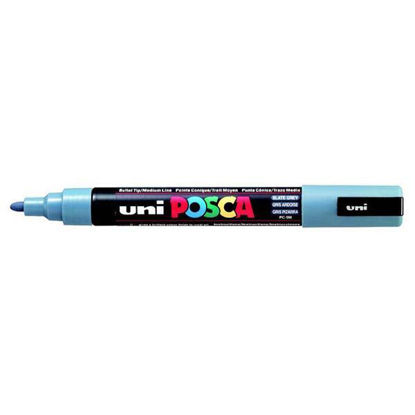 Resim Uni- Ball PC-5M Posca Poster Marker 1.8-2.5mm Kurşun Gri