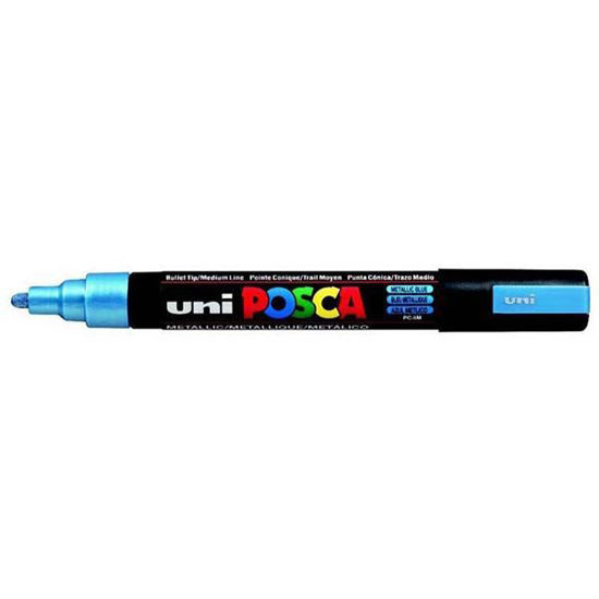 Uni- Ball PC-5M Posca Poster Marker 1.8-2.5mm Metalik Mavi. ürün görseli