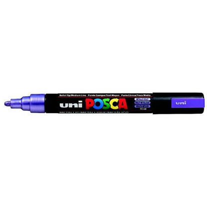 Resim Uni- Ball PC-5M Posca Poster Marker 1.8-2.5mm Metalik Mor