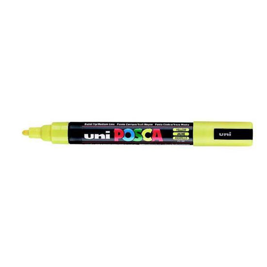 Uni- Ball PC-5M Posca Poster Marker 1.8-2.5mm Sarı. ürün görseli