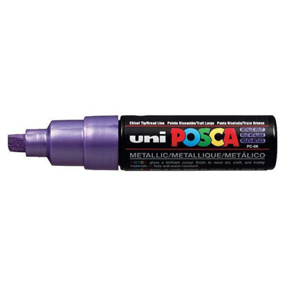 Resim Uni- Ball PC-8K Posca Poster Marker 0.8mm Metalik Mor