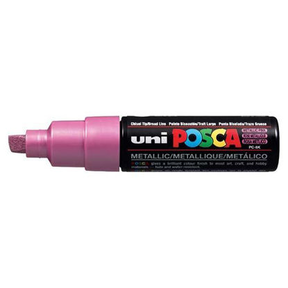 Resim Uni- Ball PC-8K Posca Poster Marker 0.8mm Metalik Pembe