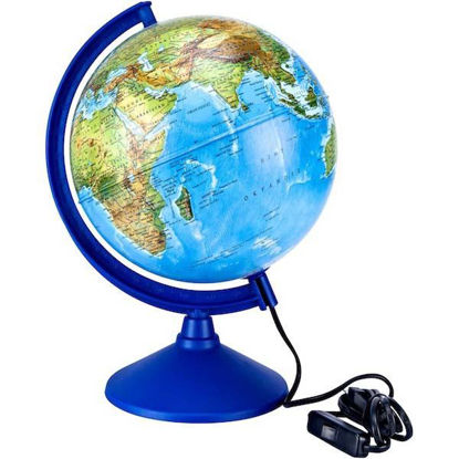 Resim Brons BR-805 Dünya Küresi Işıklı Siyasi-Fiziki Çap:26 cm.