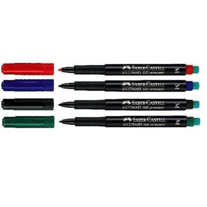 Resim Faber-Castell 1525 Asetat Kalemi (M) 1.0mm.4'lü Set