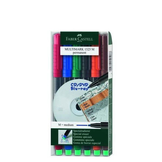 Faber-Castell 1525 Asetat Kalemi (M) 1.0mm.6'lı Set. ürün görseli