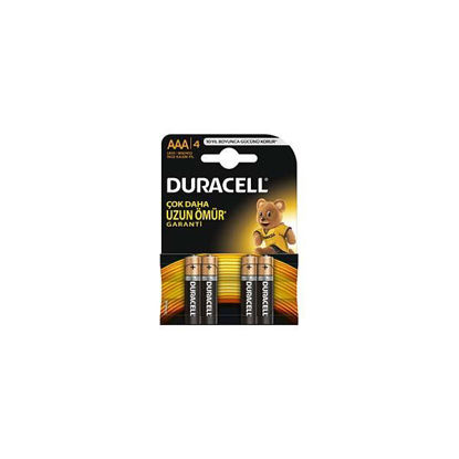 Resim Duracell Alkalin AAA Kalem Pil 4'lü