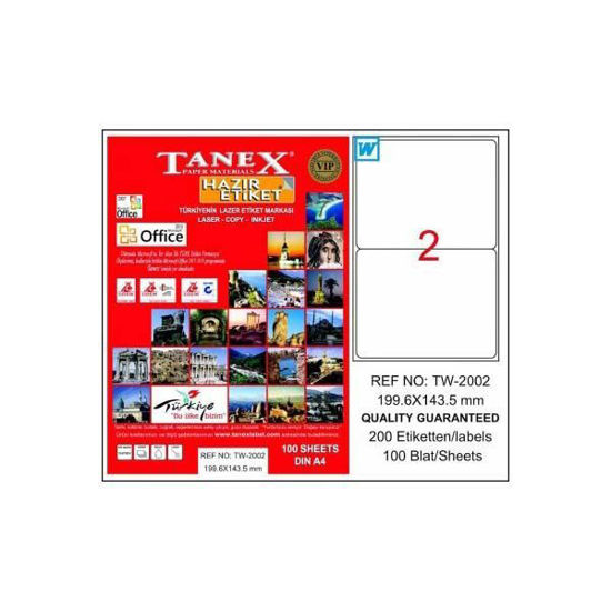 Tanex TW-2002 Laser Etiket  199.6 x143.5mm. ürün görseli