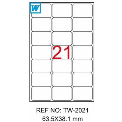 Resim Tanex TW-2021 Laser Etiket 63.5X38.1mm