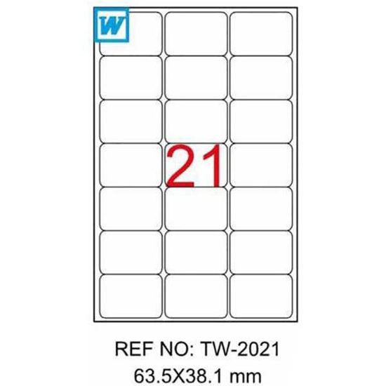 Tanex TW-2021 Laser Etiket 63.5X38.1mm. ürün görseli