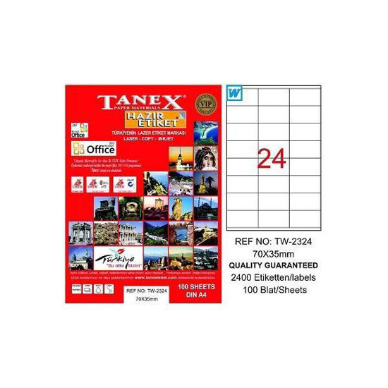 Tanex TW-2024 Laser Etiket 64x34mm. ürün görseli