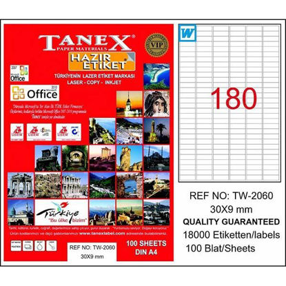 Resim Tanex TW-2060 Laser Etiket 30x9mm