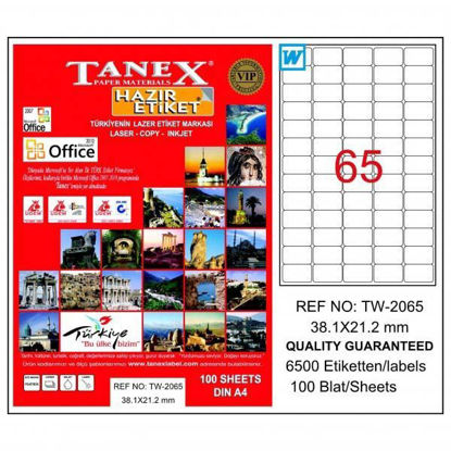 Resim Tanex TW-2065 Laser Etiket 38x.1x21.2mm