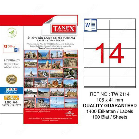 Tanex TW-2114 Laser Etiket 105x41mm. ürün görseli