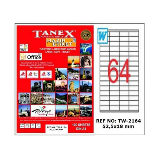 Tanex TW-2164 Laser Etiket 52.5x18mm. ürün görseli
