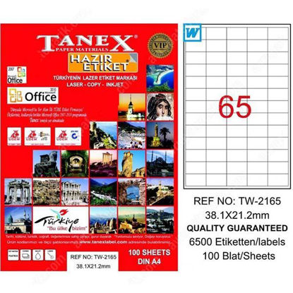 Resim Tanex TW-2165 Laser Etiket 38.1x21.2mm