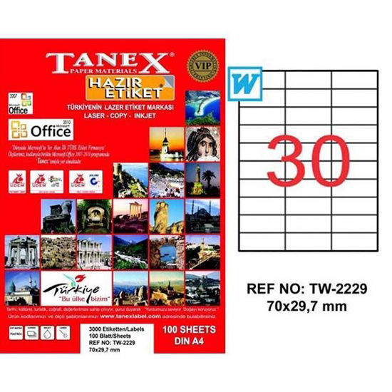 Tanex TW-2229 Laser Etiket 70x29.7mm. ürün görseli