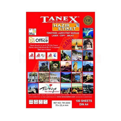 Resim Tanex TW-2233 Laser Etiket 70x25.4mm