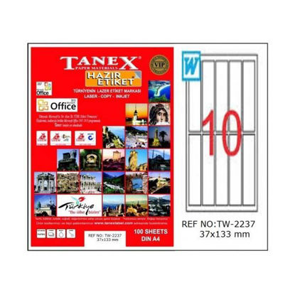 Resim Tanex TW-2237 Laser Etiket 37x133mm