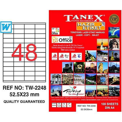 Resim Tanex TW-2248 Laser Etiket 52.5x23mm