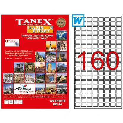 Resim Tanex TW-2280 Laser Etiket 22x12mm