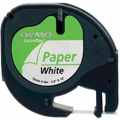 Resim Dymo 59421 Letratag Kağıt Şerit Etiket 12mmx4mt Beyaz