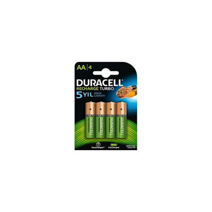 Resim Duracell Alkalin Şarj Edilebilir Pil AA 2500Mah 4'lü