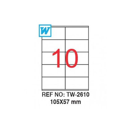 Resim Tanex TW-2610 Laser Etiket 105x57mm