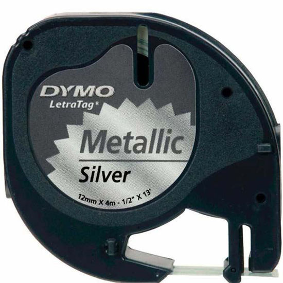 Dymo 59429 Letratag Plastik Şerit Etiket 12mmx4mt Metalik Gri. ürün görseli