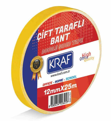 Resim Kraf 5012G Çift Taraflı Köpük Bant 12mm x 5mt.